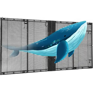 P3.91 P7.81 Led Mesh Transparent Indoor Outdoor Display Screen 1000mmx500mm HD China 1200 Nits Led Video Wall