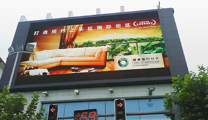 Vibrant Canvas On Exterior Walls Outdoor Led Display Screen Advertising At The Mall