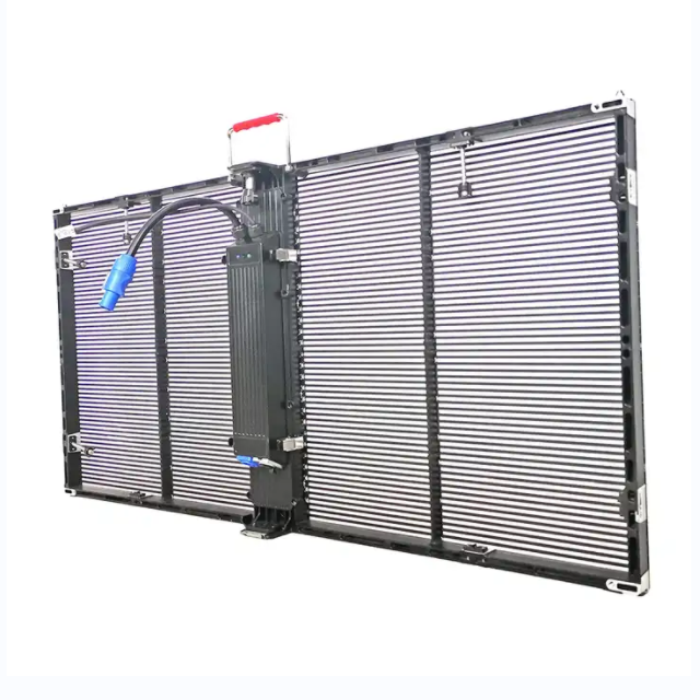 Led Mesh Transparent Digital Large P3.91 P7.81 LED Advertising Screens Transparent Outdoor LED Screen Display Manufacturer