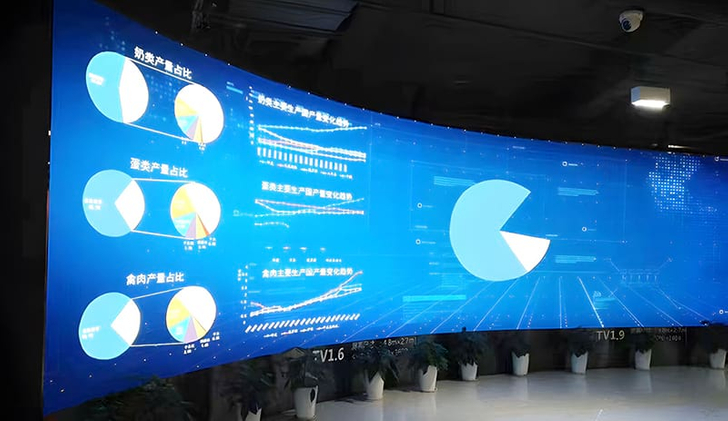Indoor Curved Led Display Case